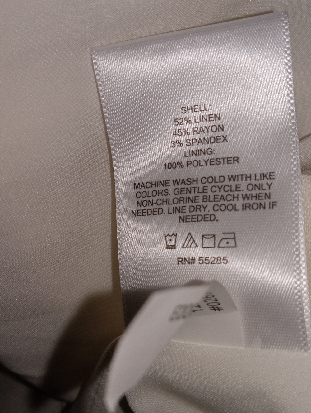 Express Ivory Open Linen Blend Blazer Stretch XL - Picture 4 of 4